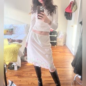 Vintage Floral Slip Skirt